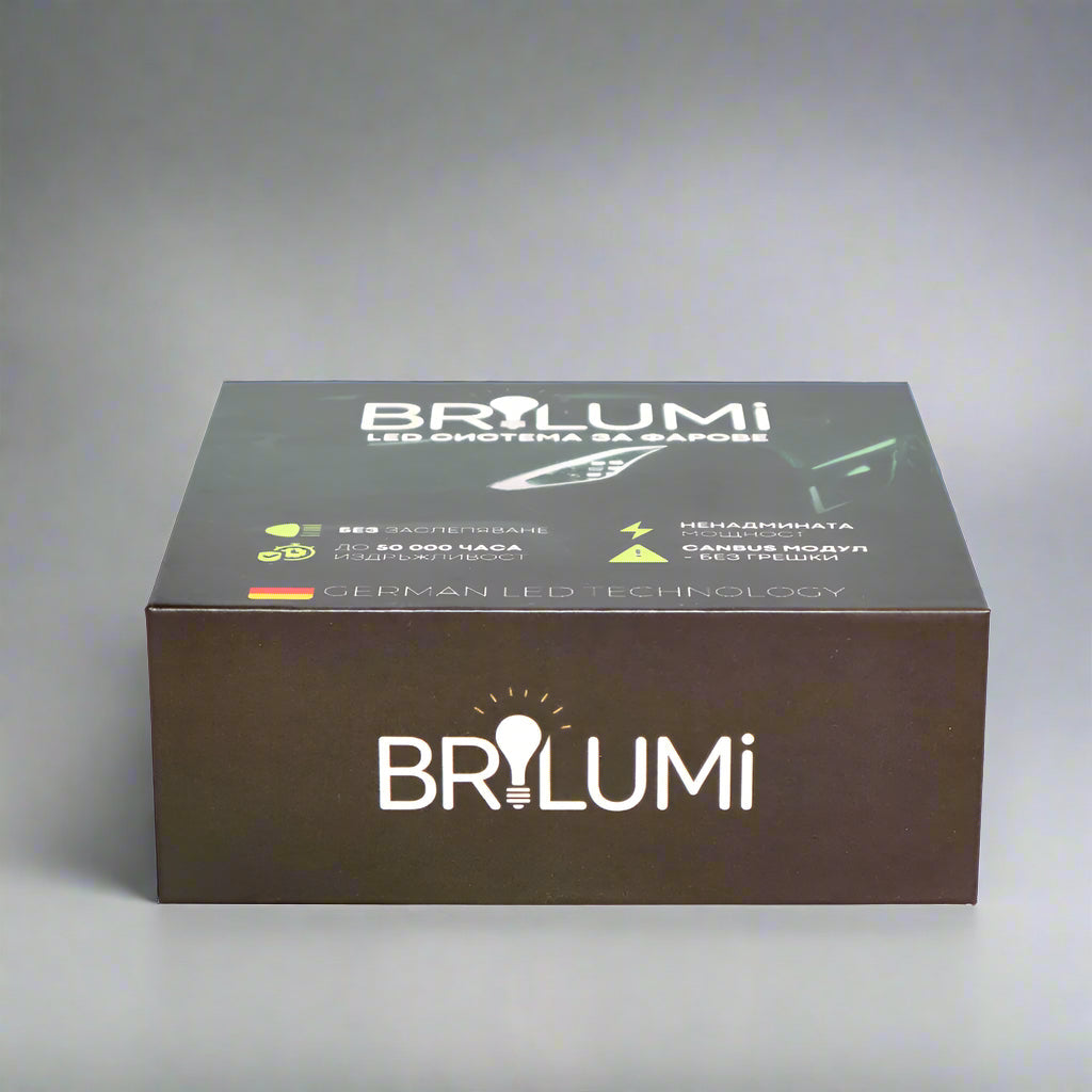Systém LED světlometů s projektorovou čočkou H7 - BRILUMI OPTIX - 100W - CANBUS 6000K