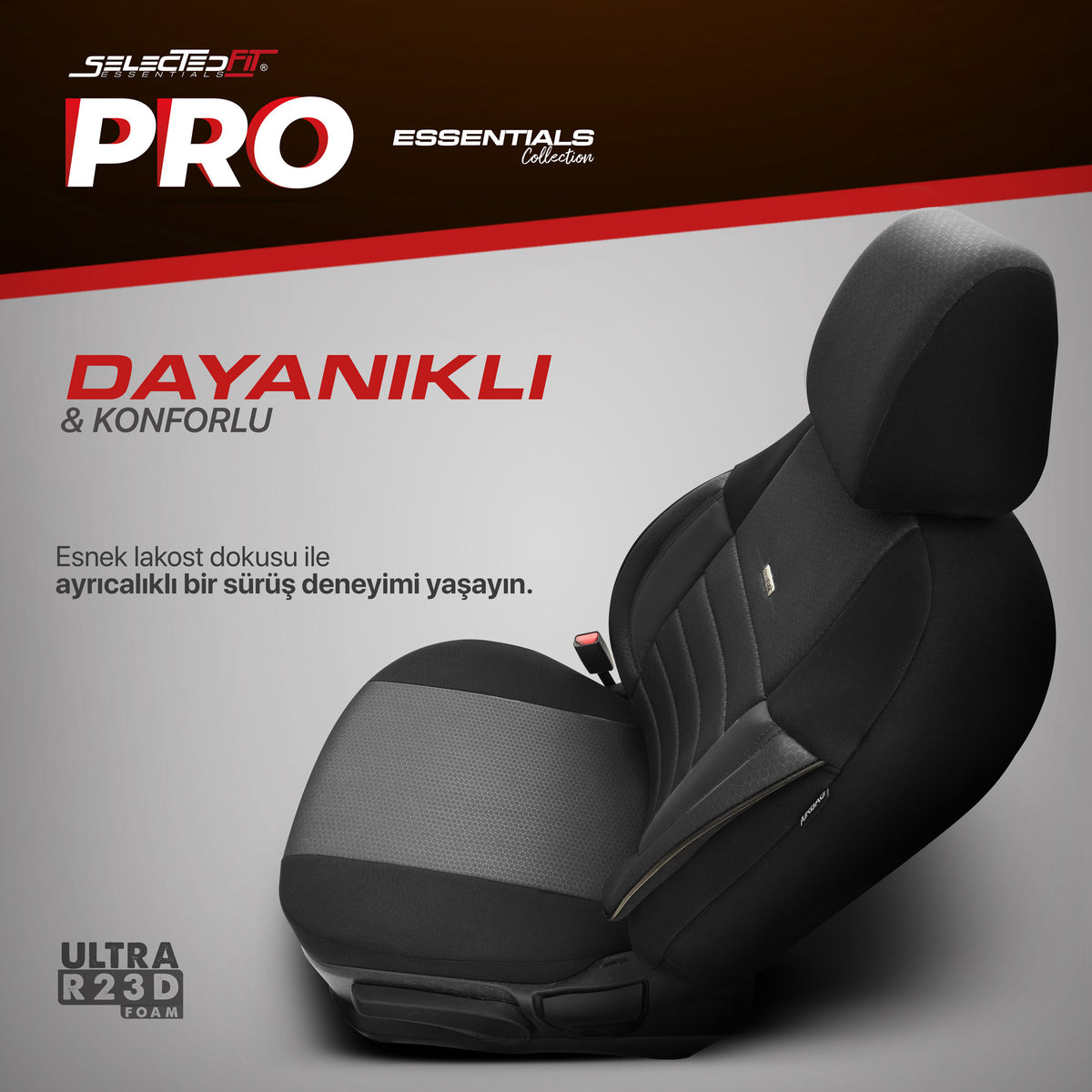 Potahový set Selectedfit Pro 101 – černý, pro přední a zadní sedadla