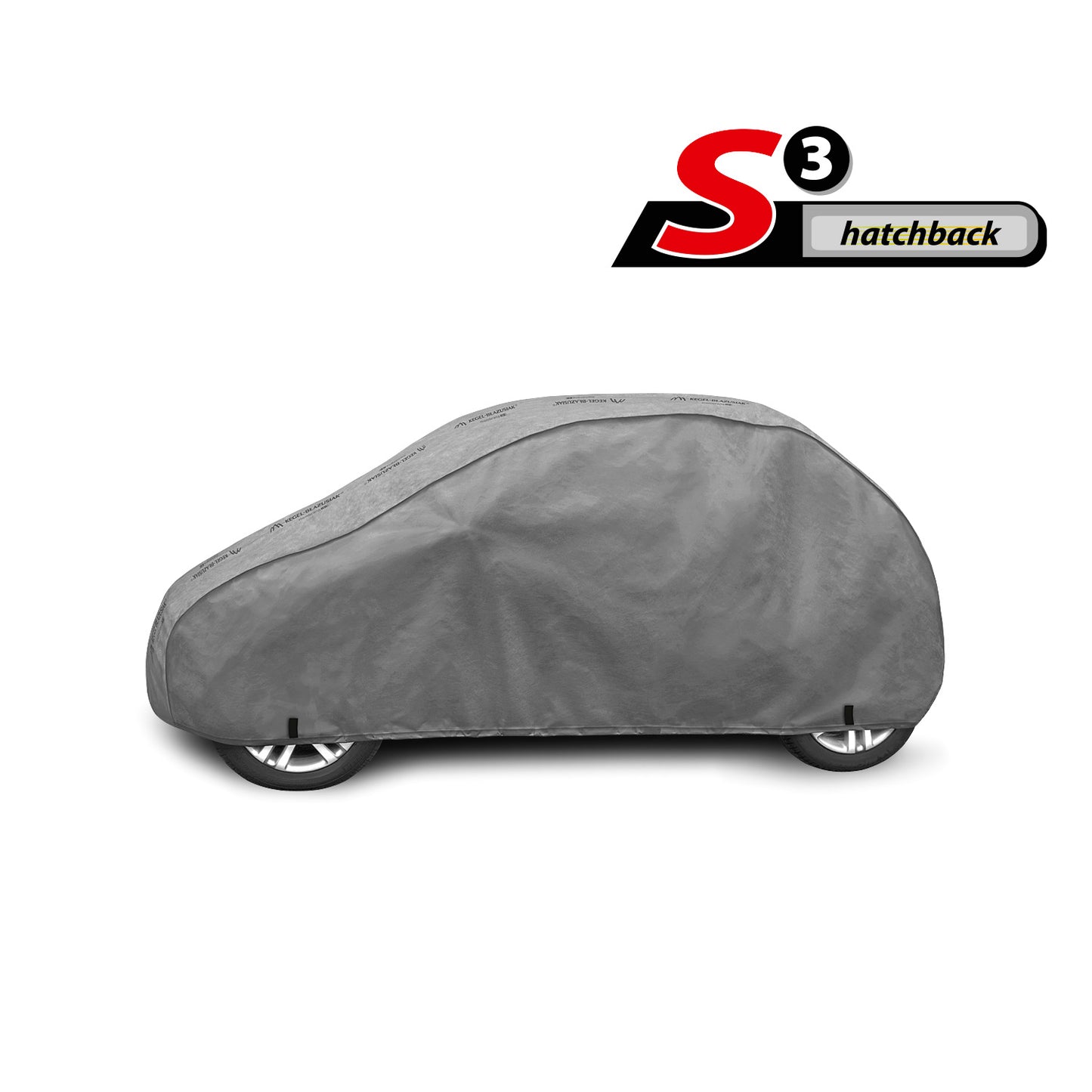 Přikrývka na auto Kegel Mobile velikost S3 šedá pro hatchback 335-355 cm
