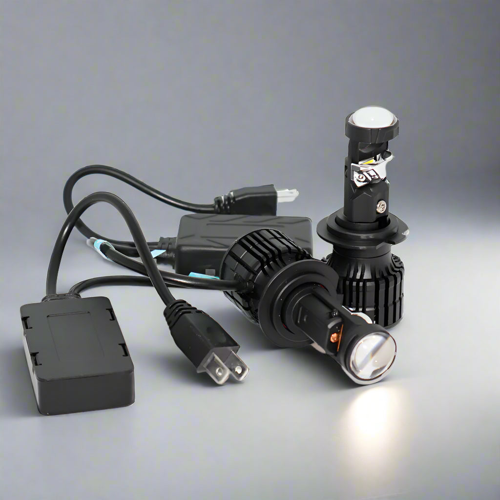 Systém LED světlometů s projektorovou čočkou H7 - BRILUMI OPTIX - 100W - CANBUS 6000K