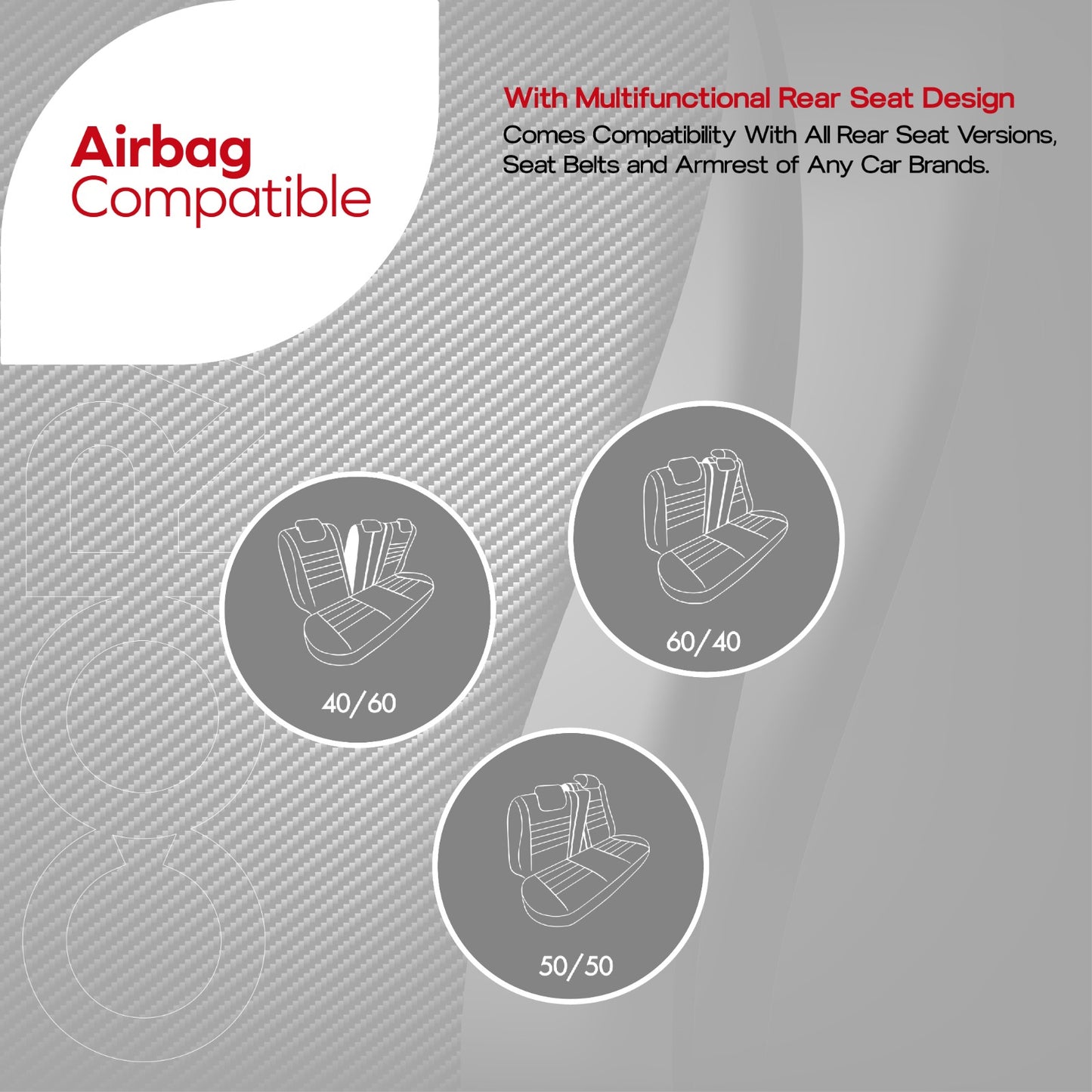Sada luxusního čalounění Coral – Prodyšná eko kůže, černá/béžová, pro přední a zadní sedadla