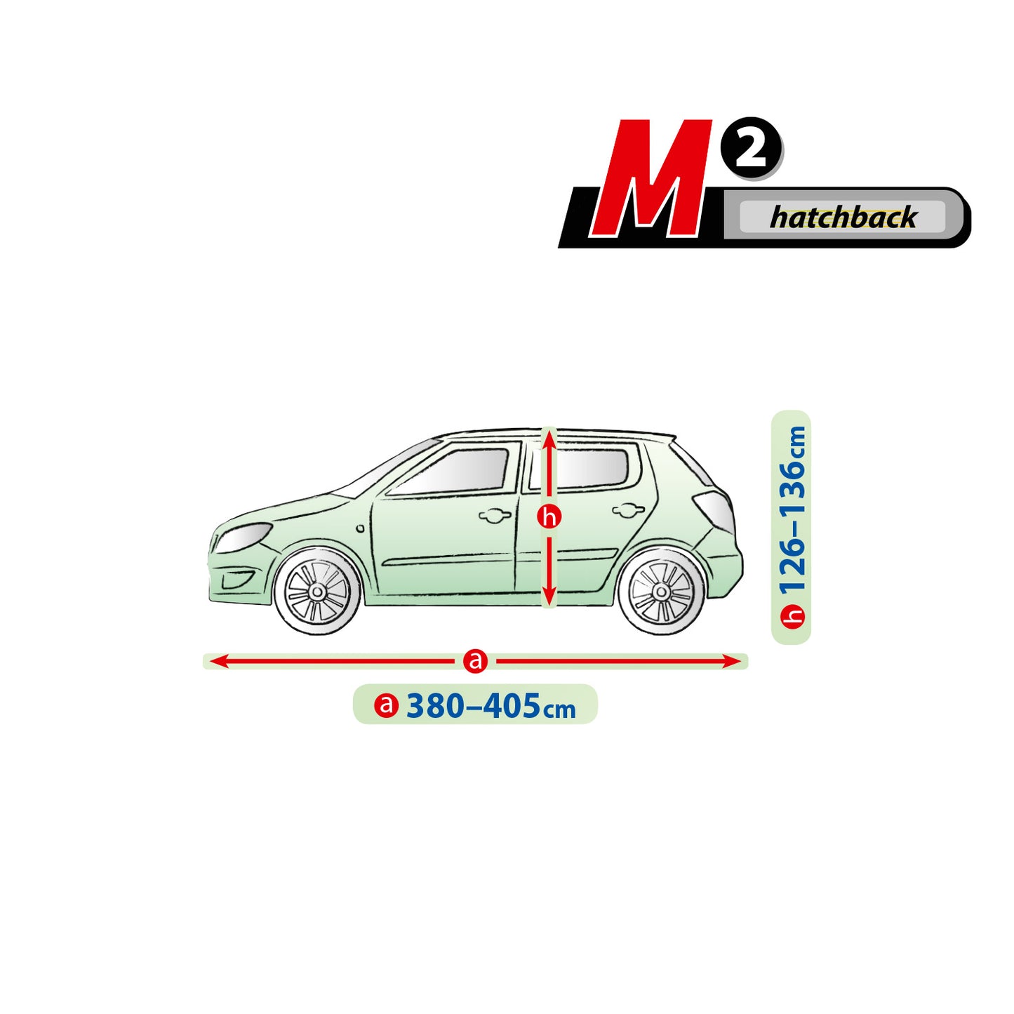 Přikrývka na auto Kegel Mobile velikost M2 šedá pro hatchback 380-405 cm