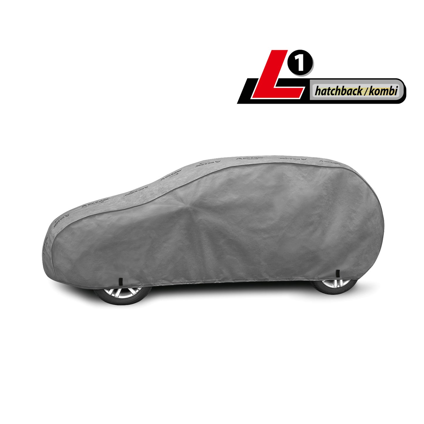 Přikrývka na auto Kegel Mobile velikost L1 šedá pro hatchback nebo kombi 405-430 cm