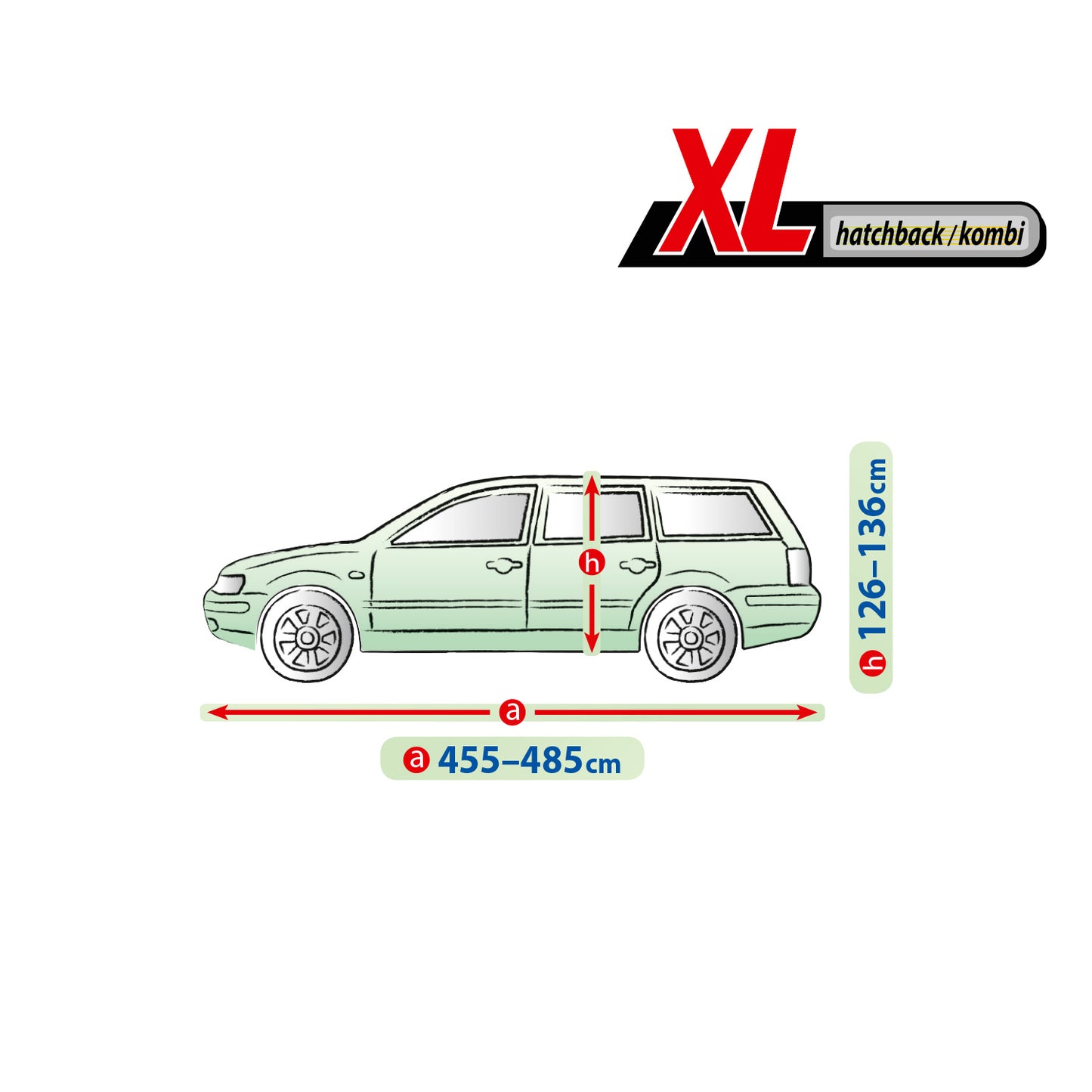 Přikrývka na auto Kegel Mobile velikost XL šedá pro hatchback nebo kombi 455-485 cm