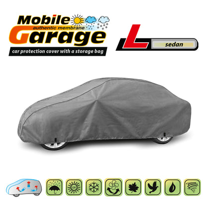 Přikrývka na auto Kegel Mobile velikost L šedá pro sedan 425-470 cm