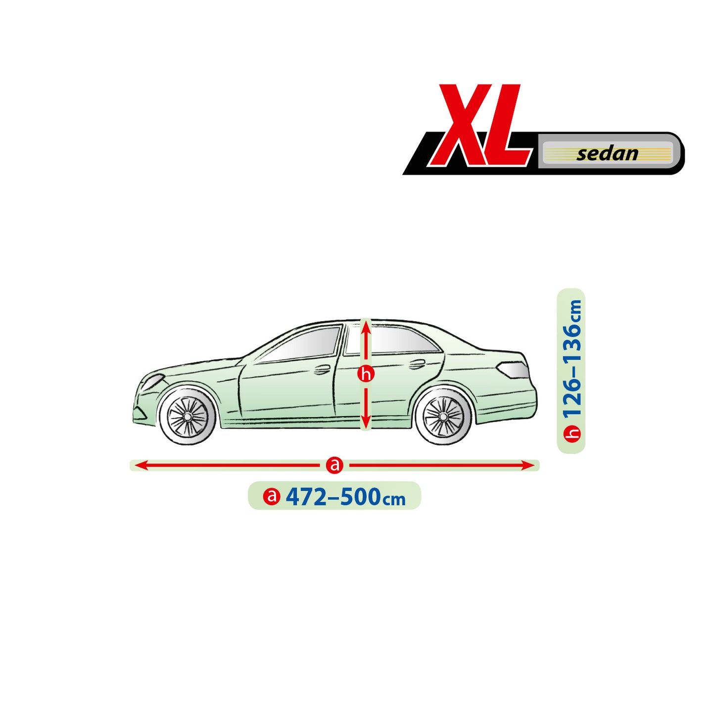 Přikrývka na auto Kegel Mobile velikost XL šedá pro sedan 472-500 cm