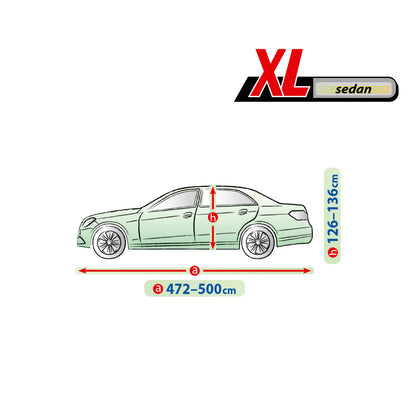 Přikrývka na auto Kegel Mobile velikost XL šedá pro sedan 472-500 cm
