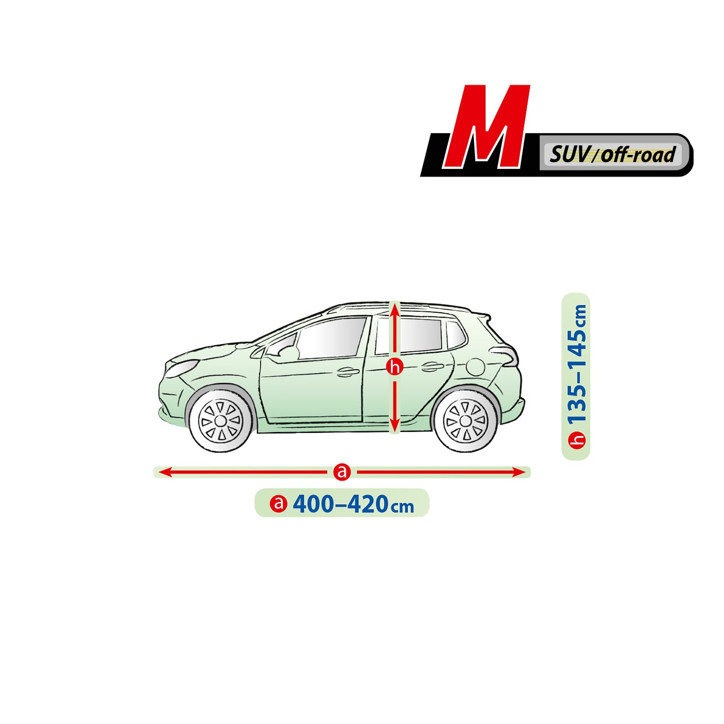 Přikrývka na auto Kegel Mobile velikost M šedá pro SUV/terénní vůz 400-420 cm