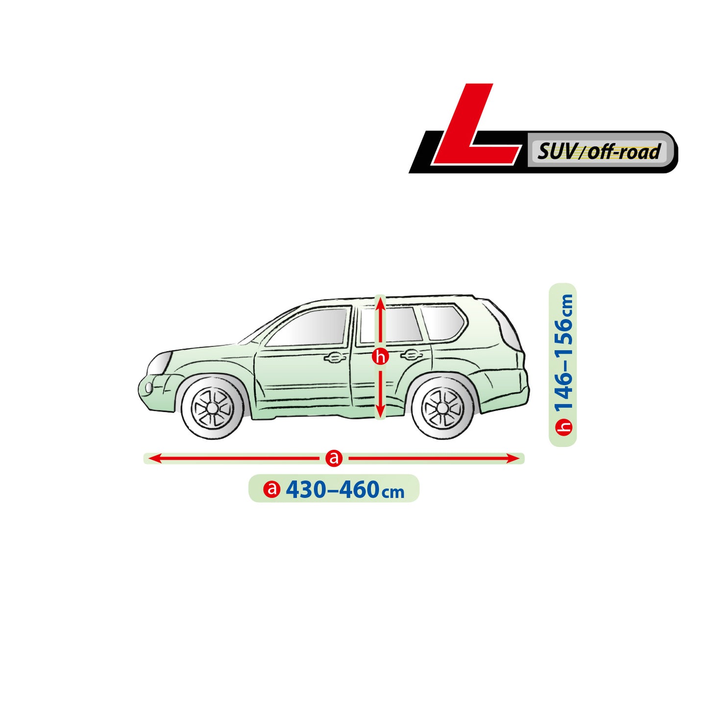 Přikrývka na auto Kegel Mobile velikost L šedá pro SUV/terénní vůz 430-460 cm