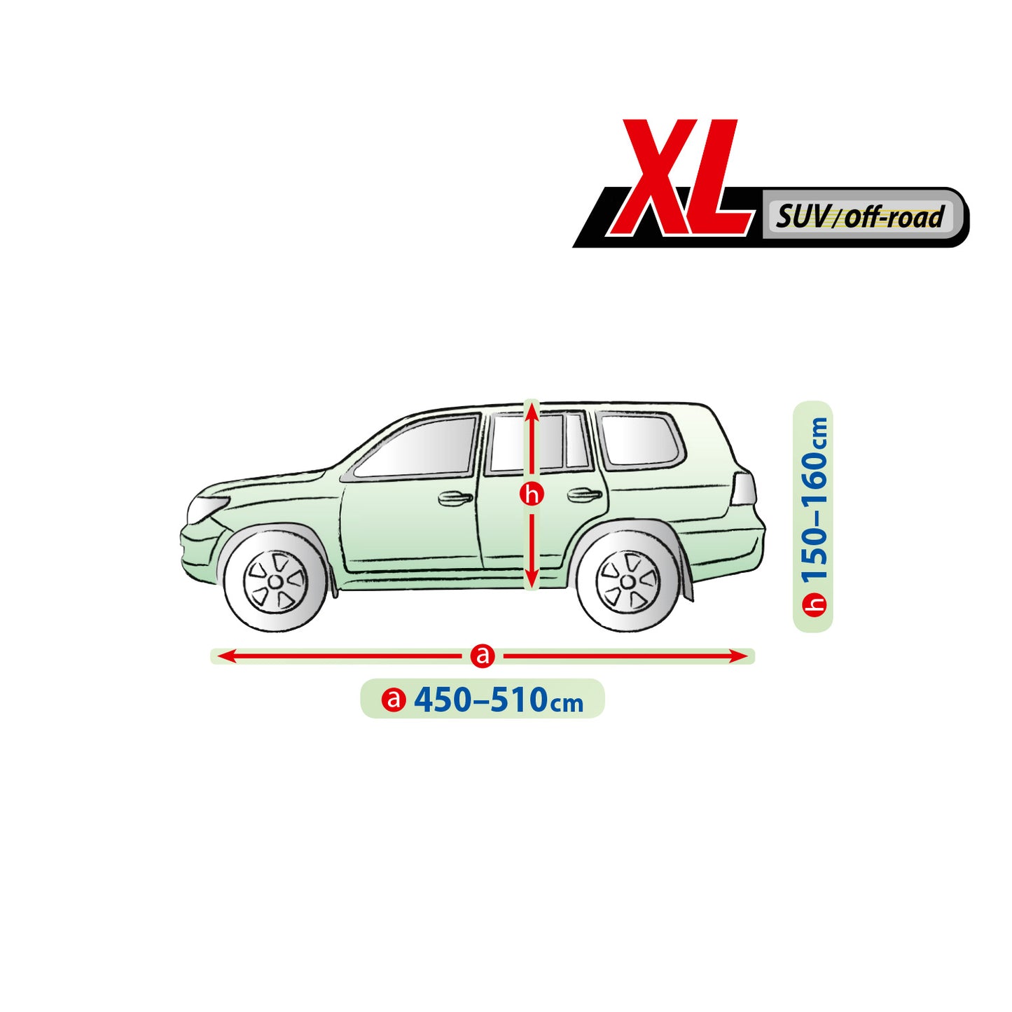 Přikrývka na auto Kegel Mobile velikost XL šedá pro SUV/terénní vůz 450-510 cm