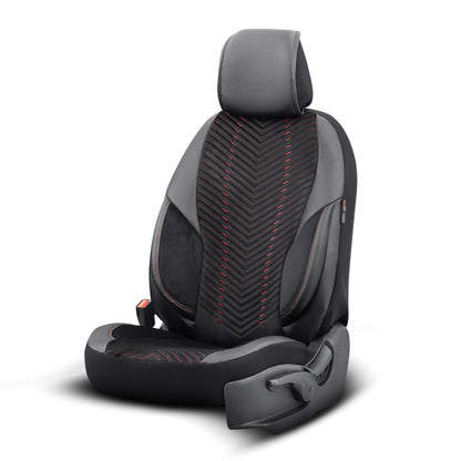 Sada luxusního čalounění Advanced – Alcantara, černá/červená, pro přední a zadní sedadla