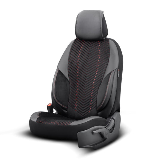 Sada luxusního čalounění Advanced – Alcantara, černá/červená, pro přední a zadní sedadla