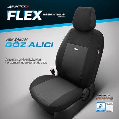 Potahová sada Selectedfit Flex 101 – černá, pro přední a zadní sedadla