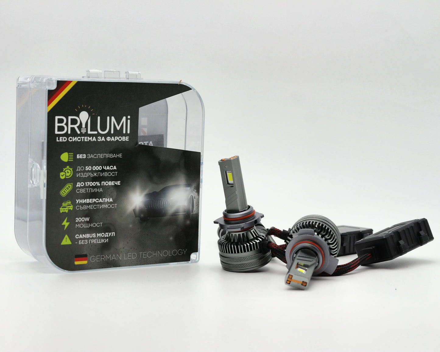 LED žárovky HIR2 BRILUMI ZENITH 200W CANBUS 6000K – Jasné světlo