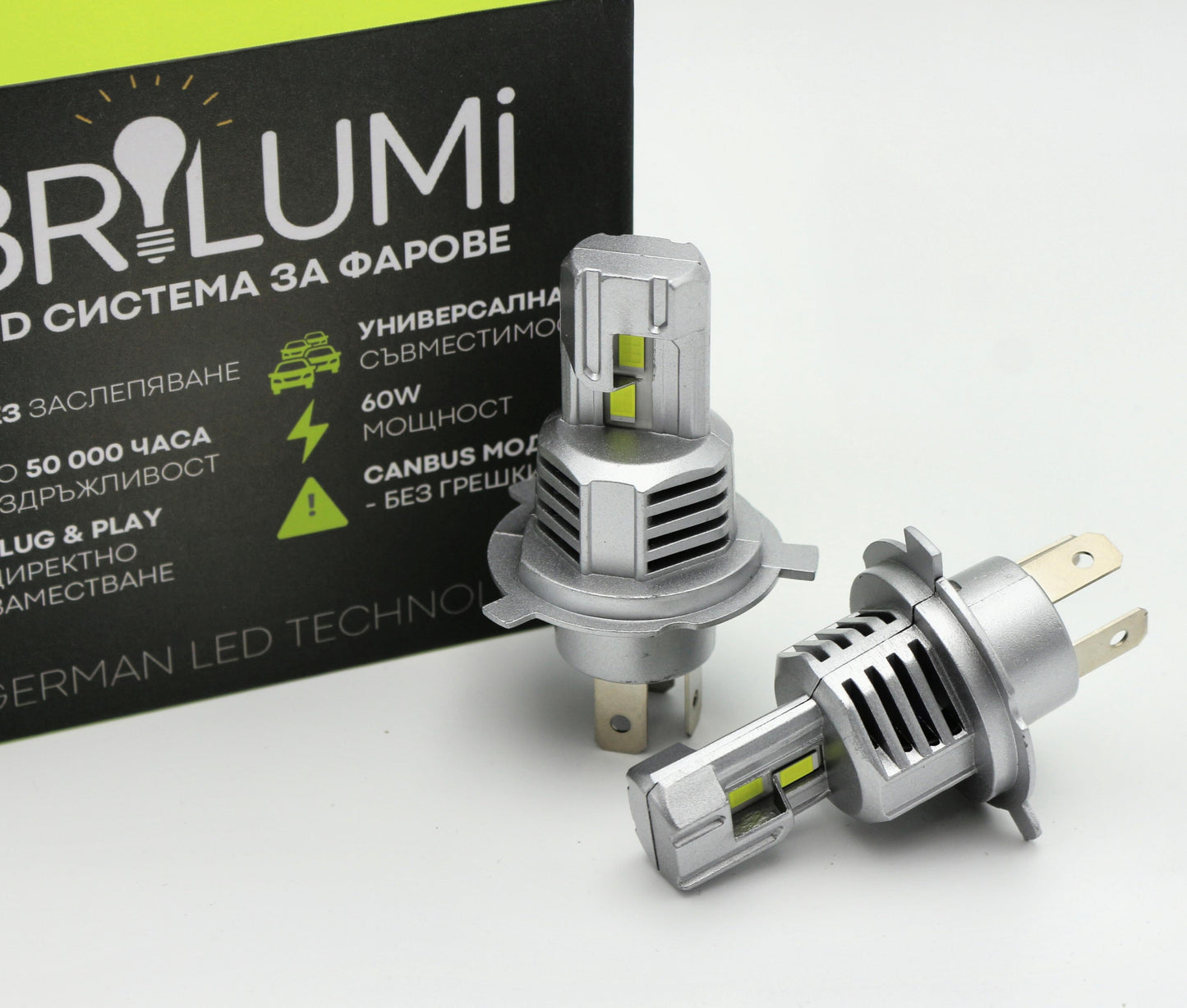 Bi-LED soustava pro světlomety H4 - ZAPOJ A JEZDĚ - BRILUMI EVOLVE - 60W - CANBUS 6000K