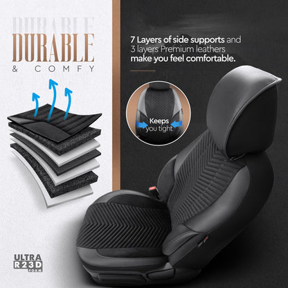Sada luxusního čalounění Advanced – Alcantara, černá, pro přední a zadní sedadla