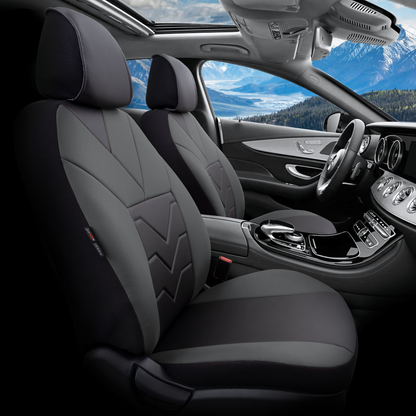 Sada luxusního čalounění Pangea – Ekologická kůže, černá/šedá, pro přední a zadní sedadla