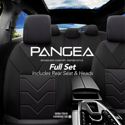 Sada luxusního čalounění Pangea – ekologická kůže, černá, pro přední a zadní sedadla