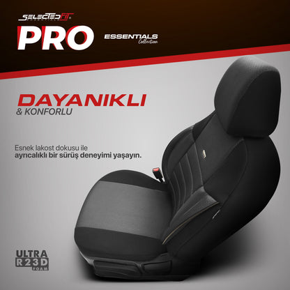 Potahový set Selectedfit Pro 101 – černý, pro přední a zadní sedadla