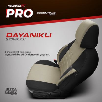 Sada potahů Selectedfit Pro 103 – černo-béžová, pro přední a zadní sedadla