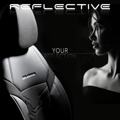 Sada potahů Reflective – černá, textil s eko kůží, pro přední a zadní sedadla
