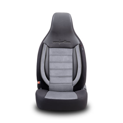 Sada potahů Comfortline City – černá/šedá, s alcantarou, pro přední a zadní sedadla (pro malé městské vozy)