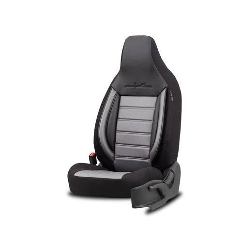 Sada Čalounění Comfortline City – Černá/Šedá, s Eko kůží, pro Přední a Zadní Sedačky (Pro malé městské vozy)