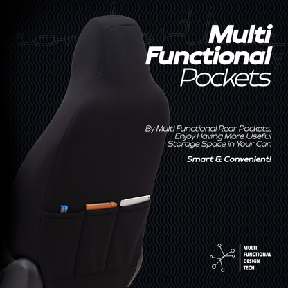 Sada potahů Comfortline City – černá/šedá, s alcantarou, pro přední a zadní sedadla (pro malé městské vozy)