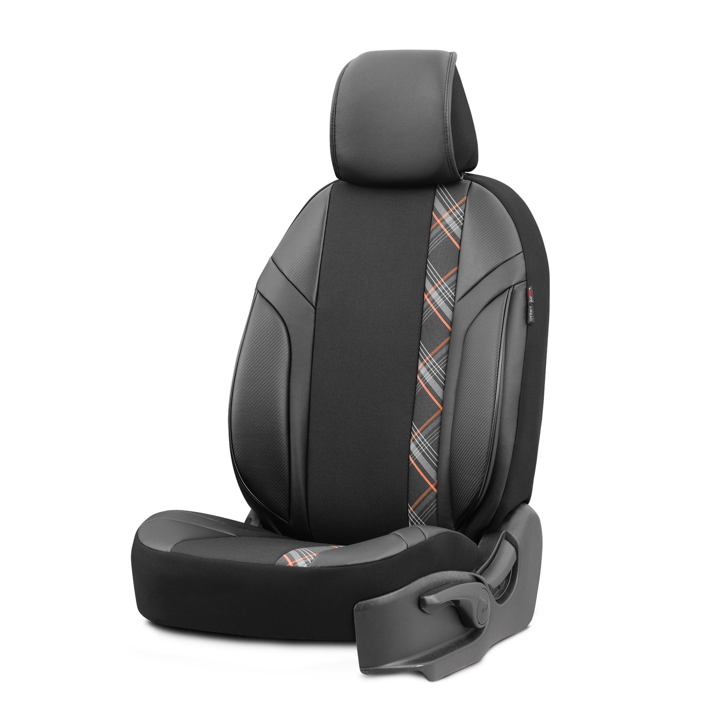 Sada potahů Horizon – Černá/Oranžová, Textil/Kůže, pro Přední a Zadní Sedačky