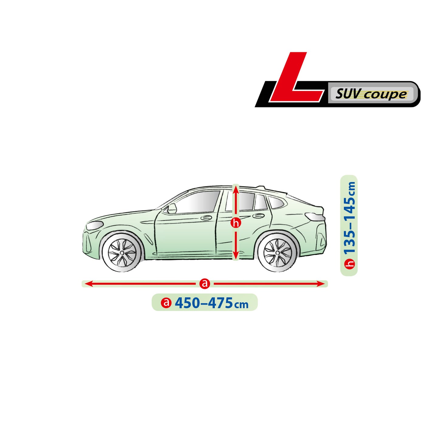 Přikrývka na auto Kegel Mobile velikost L šedá pro SUV kupé 450-475 cm