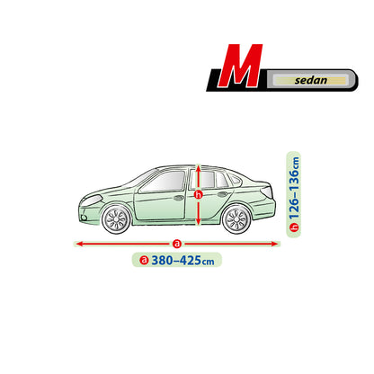 Přikrývka na auto Kegel Mobile velikost M šedá pro sedan 380-425 cm