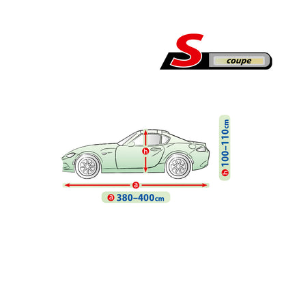 Přikrývka na auto Kegel velikost Mobile S šedá pro kupé 380-400 cm