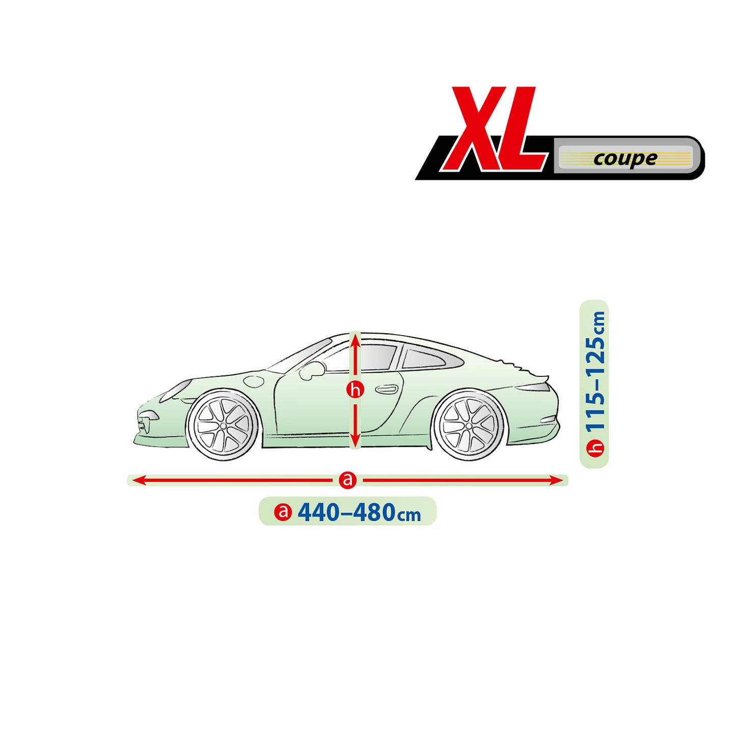 Přikrývka na auto Kegel Mobile velikost XL šedá pro kupé 440-480 cm