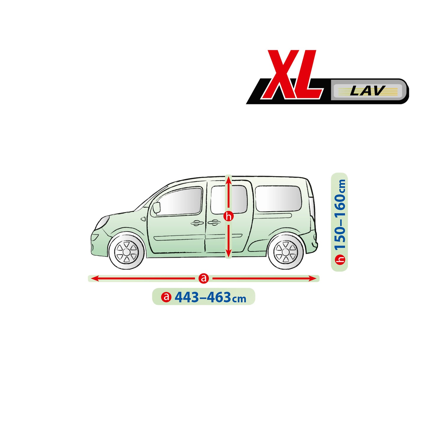 Přikrývka na auto Kegel Mobile velikost XL šedá pro VAN/VOZIDLO 443-463 cm