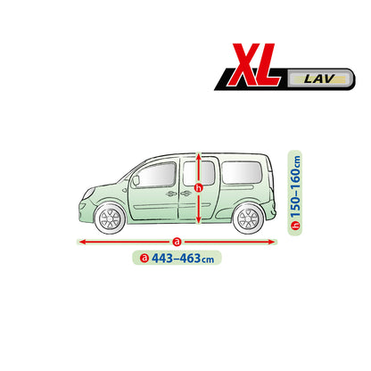 Přikrývka na auto Kegel Mobile velikost XL šedá pro VAN/VOZIDLO 443-463 cm