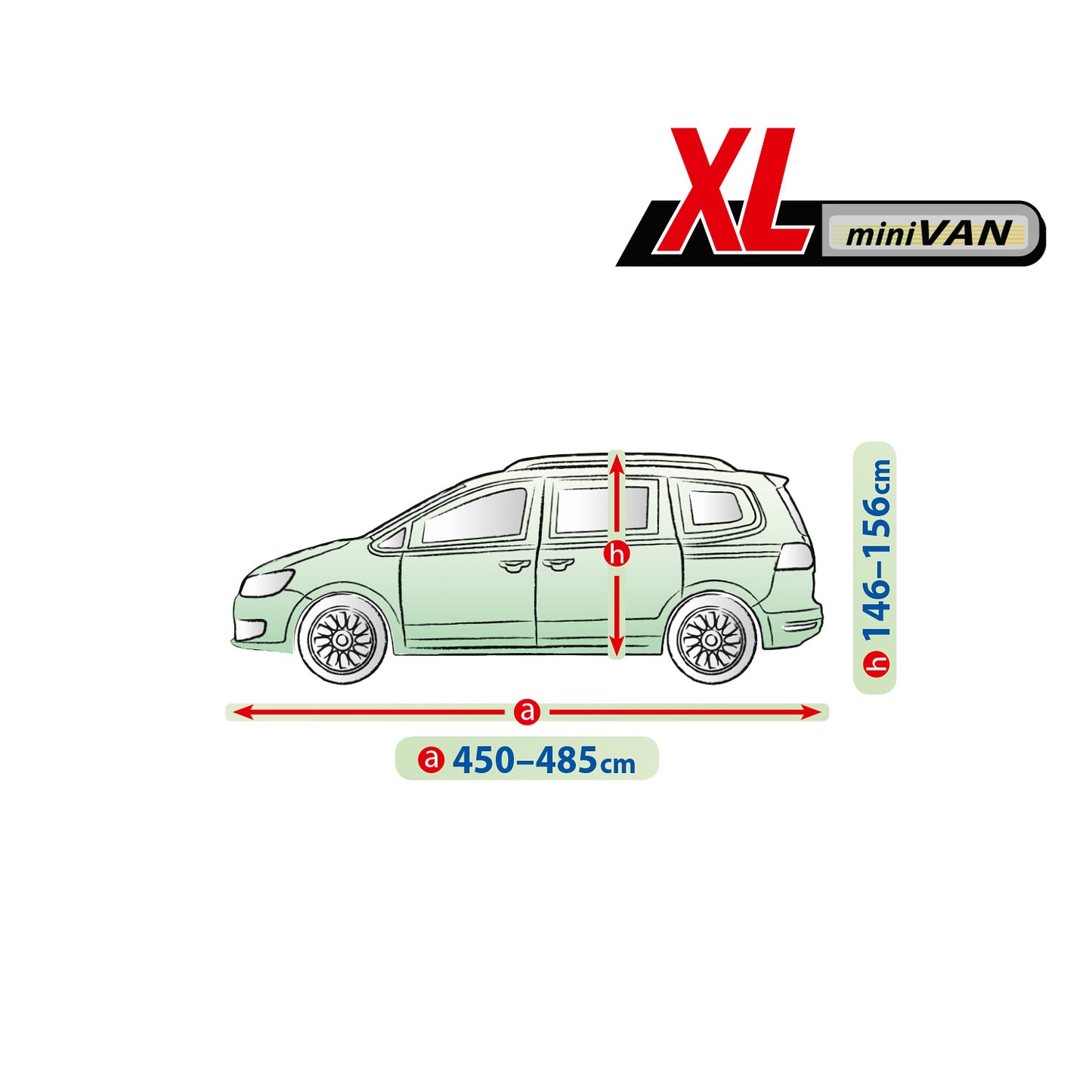 Přikrývka na auto Kegel Mobile velikost XL šedá pro minivan 450-485 cm