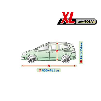 Přikrývka na auto Kegel Mobile velikost XL šedá pro minivan 450-485 cm