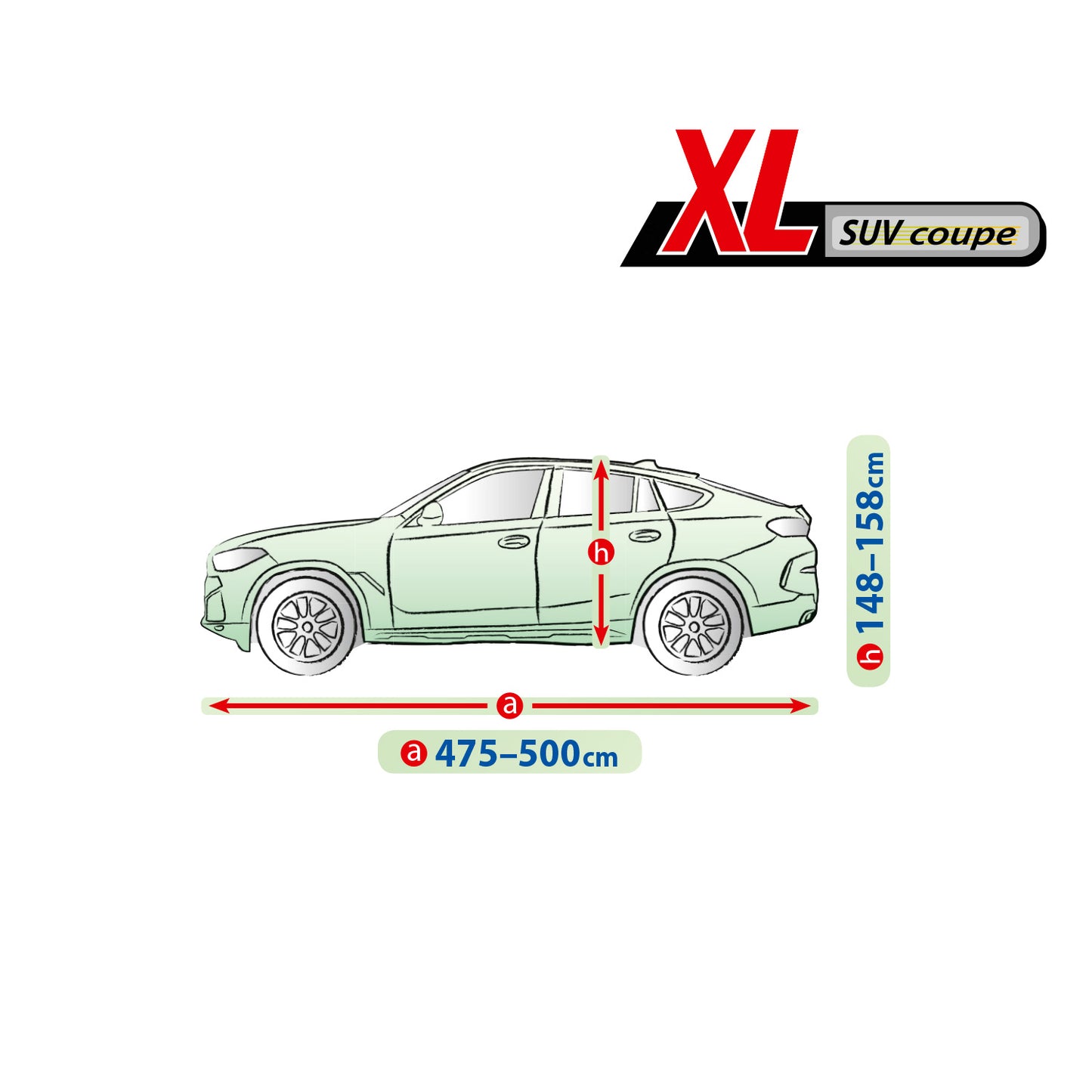 Přikrývka na auto Kegel Mobile velikost XL šedá pro SUV kupé 475-500 cm