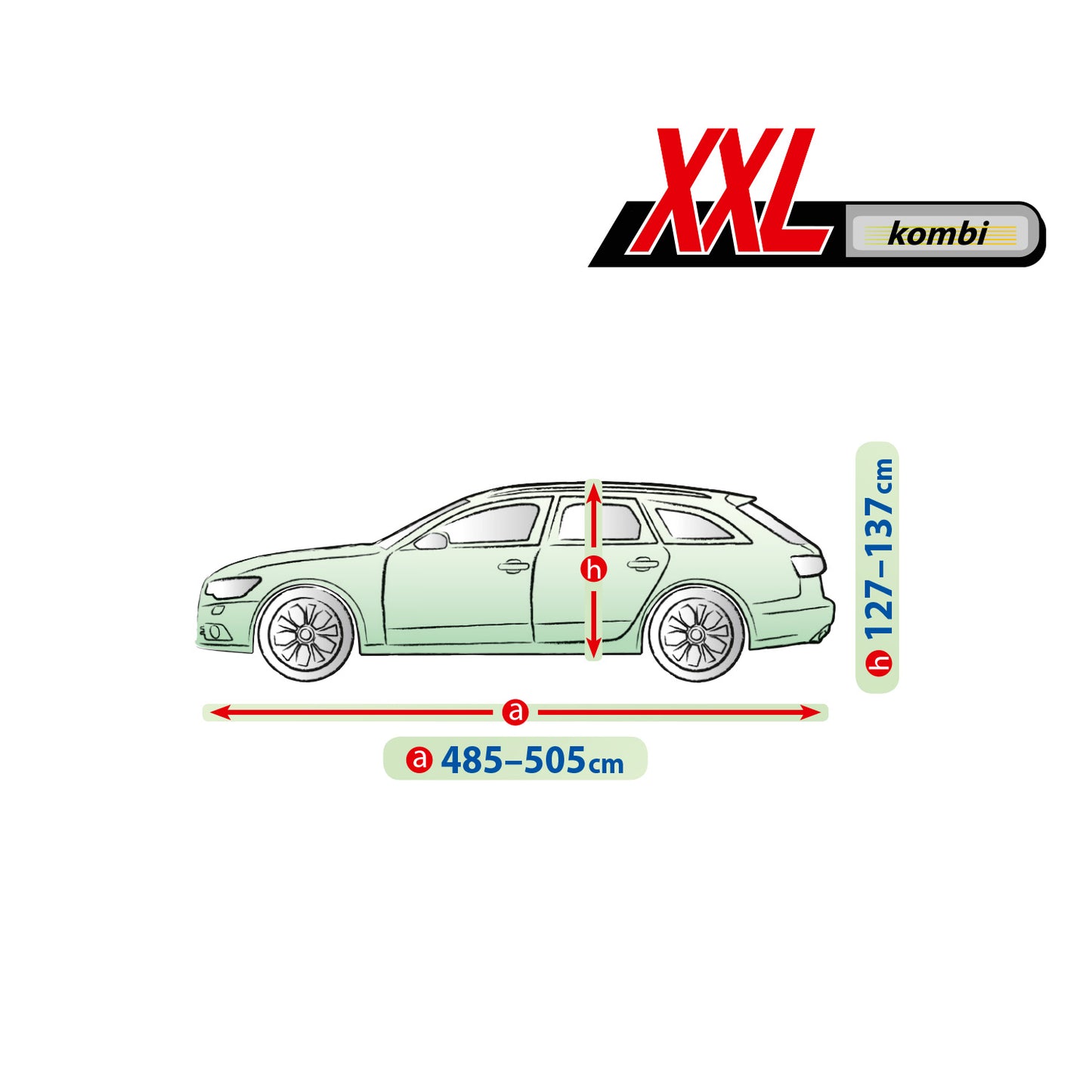 Přikrývka na auto Kegel Mobile velikost XXL šedá pro Combi/Комби 485-505 cm