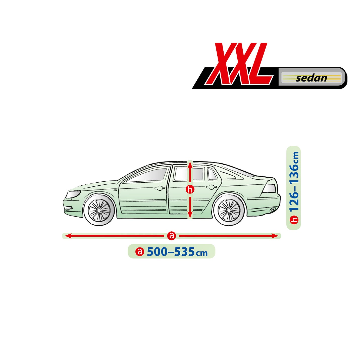 Přikrývka na auto Kegel Mobile velikost XXL šedá pro sedan 500-535 cm