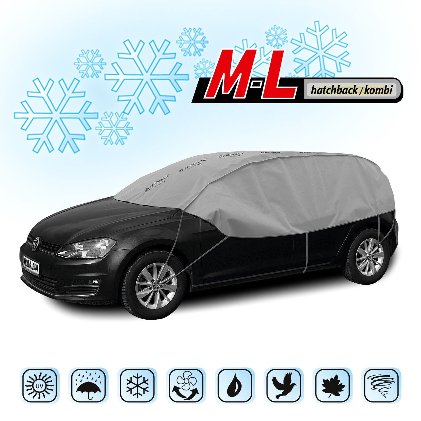 Přikrývka Kegel Optimal M-L pro střechu a okna – hatchback/kombi